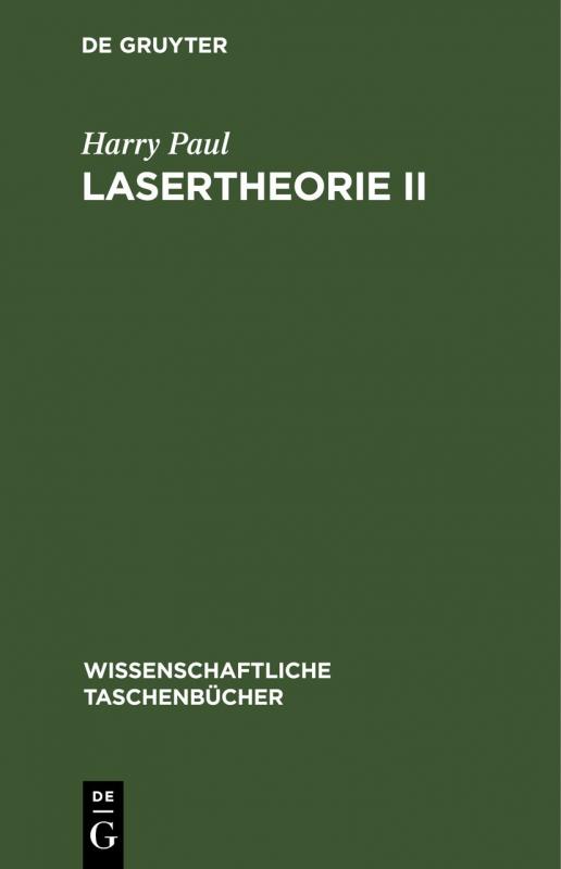 Cover-Bild Lasertheorie II