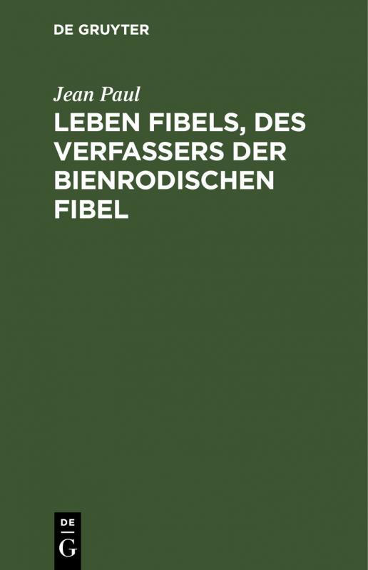 Cover-Bild Leben Fibels, des Verfassers der Bienrodischen Fibel