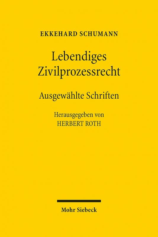 Cover-Bild Lebendiges Zivilprozessrecht