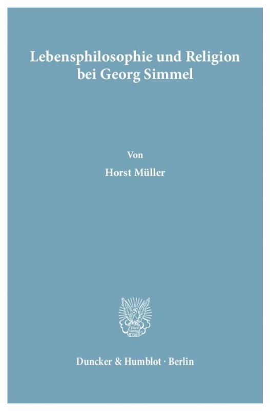 Cover-Bild Lebensphilosophie und Religion bei Georg Simmel.