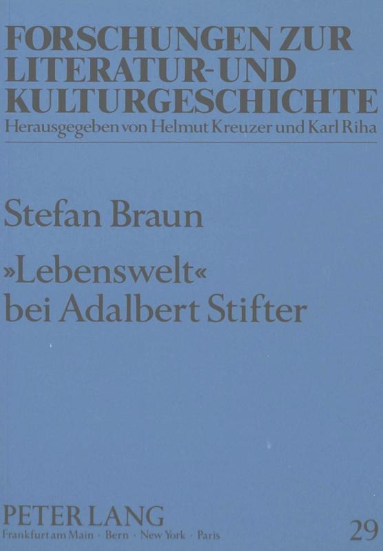 Cover-Bild «Lebenswelt» bei Adalbert Stifter