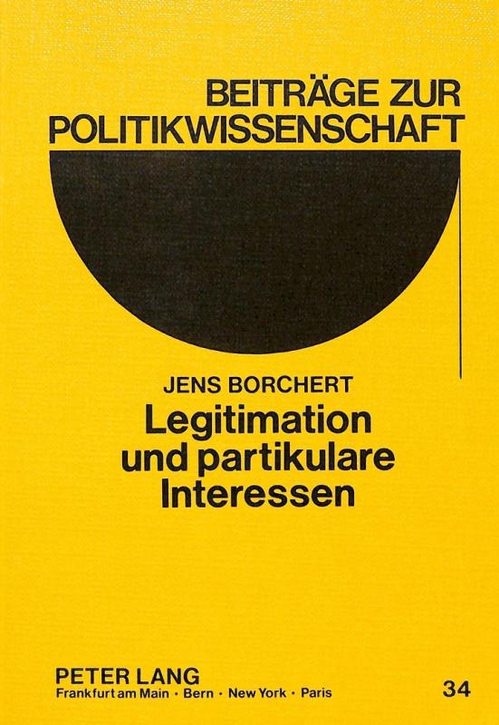 Cover-Bild Legitimation und partikulare Interessen