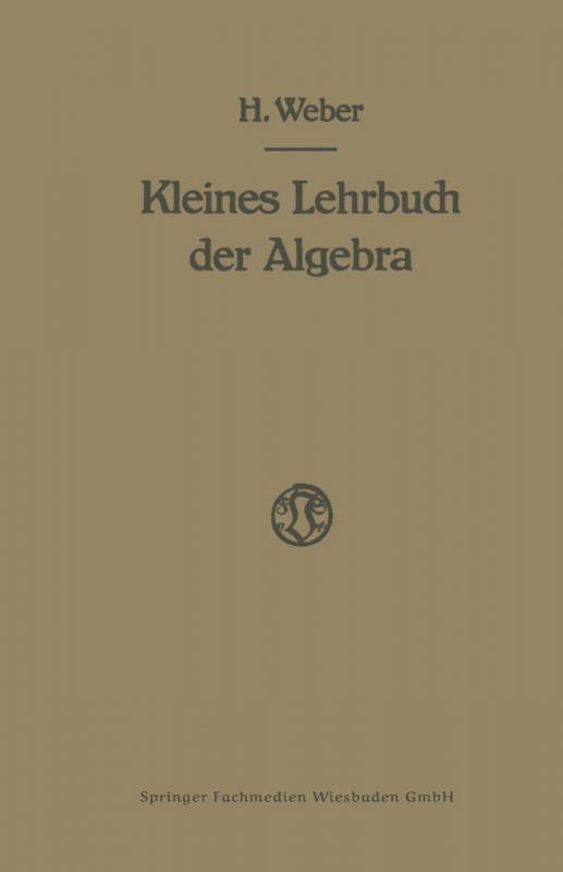 Cover-Bild Lehrbuch der Algebra