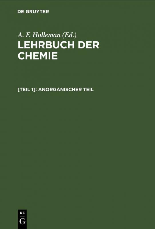 Cover-Bild Lehrbuch der Chemie / Anorganischer Teil