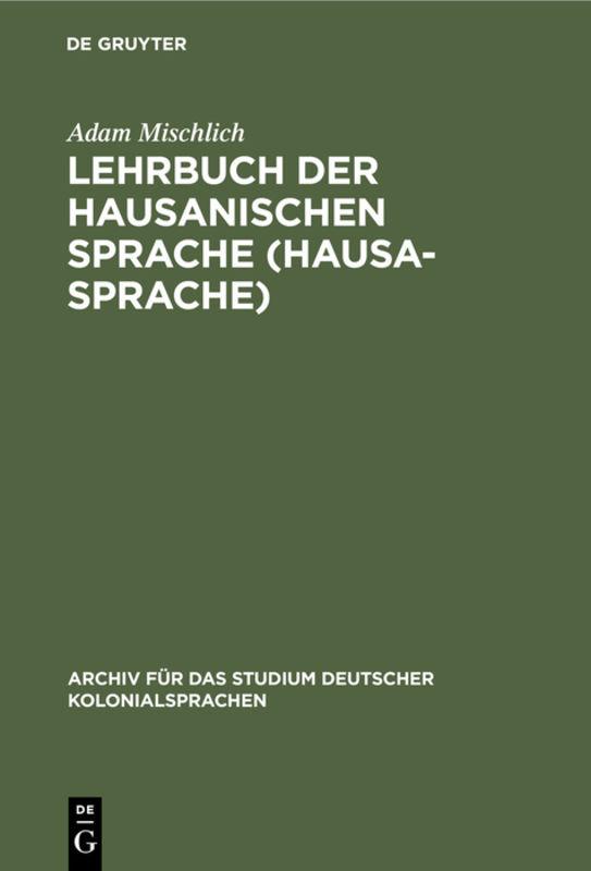 Cover-Bild Lehrbuch der hausanischen Sprache (Hausa-Sprache)