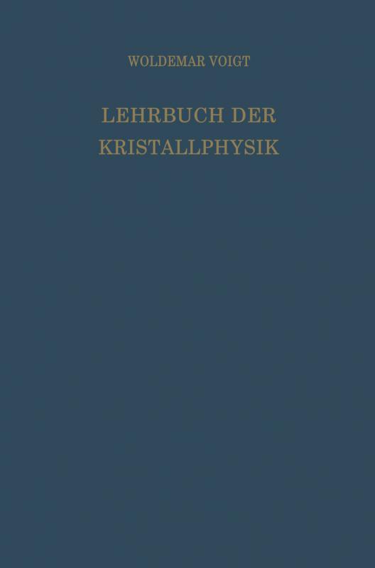 Cover-Bild Lehrbuch der Kristallphysik (mit Ausschluss der Kristalloptik)