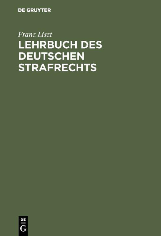 Cover-Bild Lehrbuch des Deutschen Strafrechts