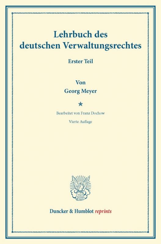 Cover-Bild Lehrbuch des deutschen Verwaltungsrechts.