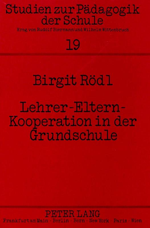 Cover-Bild Lehrer-Eltern-Kooperation in der Grundschule