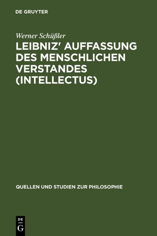 Cover-Bild Leibniz' Auffassung des menschlichen Verstandes (intellectus)