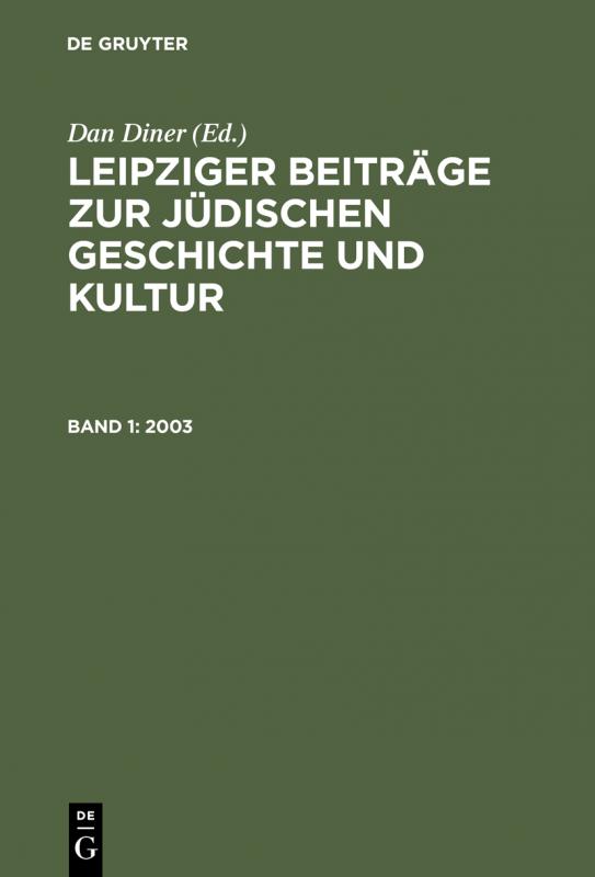 Cover-Bild Leipziger Beiträge zur jüdischen Geschichte und Kultur / 2003