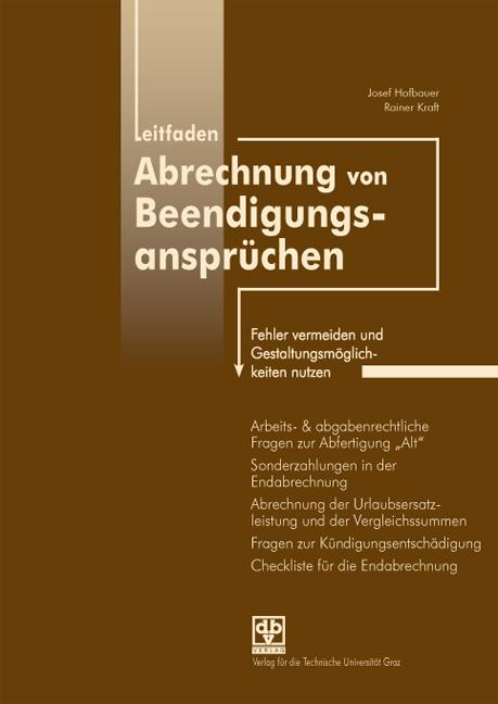 Cover-Bild Leitfaden Abrechnung von Beendigungsansprüchen