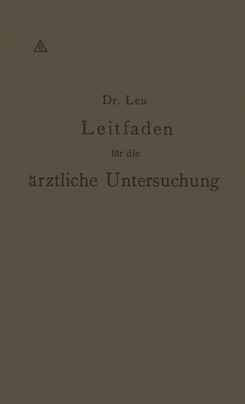 Cover-Bild Leitfaden für die ärztliche Untersuchung