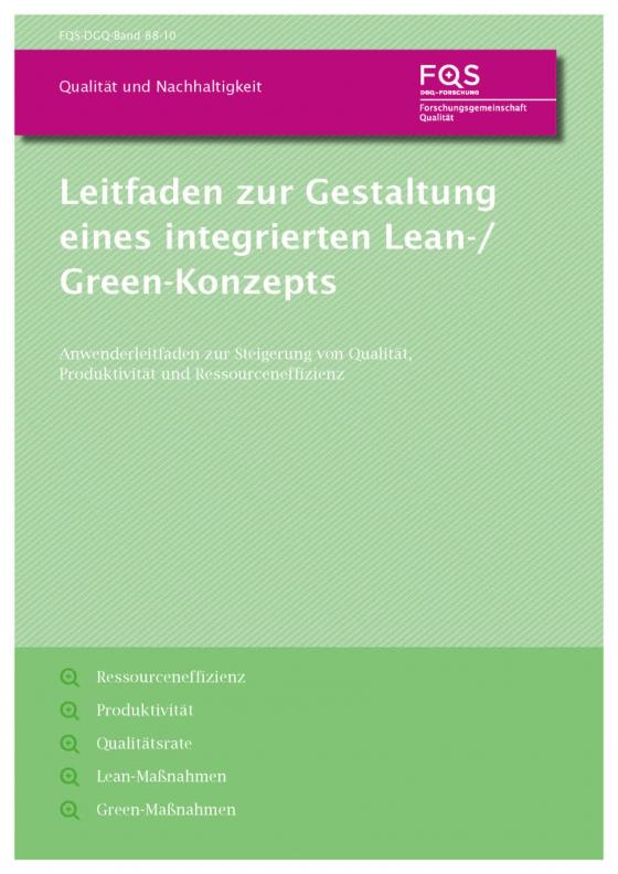 Cover-Bild Leitfaden zur Gestaltung eines integrierten Lean-/Green Konzepts