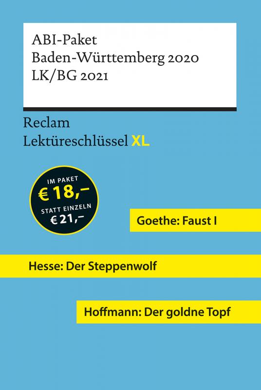 Cover-Bild Lektüreschlüssel XL. ABI-Paket Baden-Württemberg 2020. LK/BG 2021