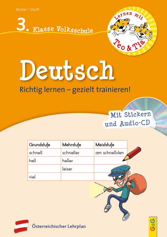 Cover-Bild Lernen mit Teo und Tia Deutsch – 3. Klasse Volksschule mit CD