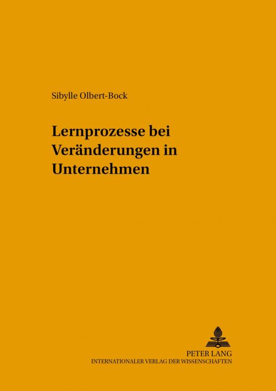 Cover-Bild Lernprozesse bei Veränderungen in Unternehmen