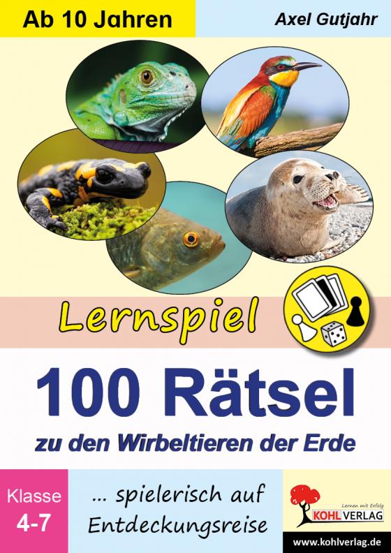 Cover-Bild Lernspiel 100 Rätsel zu den Wirbeltieren der Erde