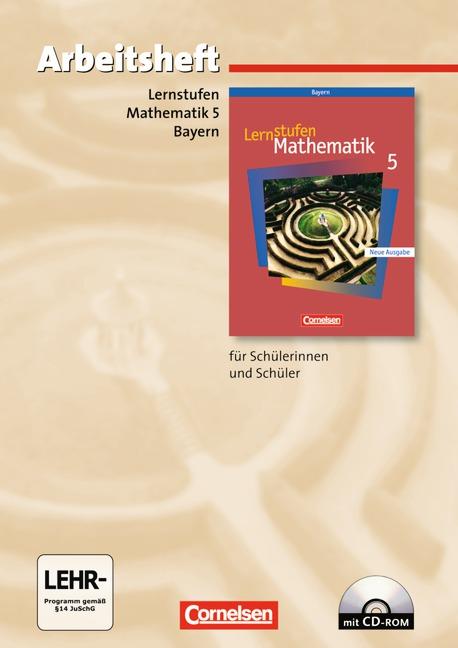 Cover-Bild Lernstufen Mathematik - Bayern / 5. Jahrgangsstufe - Arbeitsheft mit eingelegten Lösungen und CD-ROM