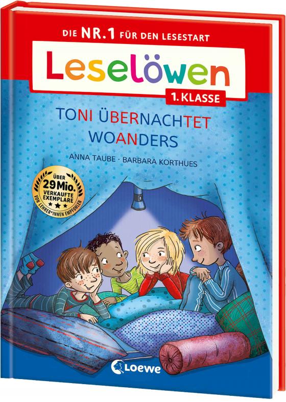 Cover-Bild Leselöwen 1. Klasse - Toni übernachtet woanders (Großbuchstabenausgabe)