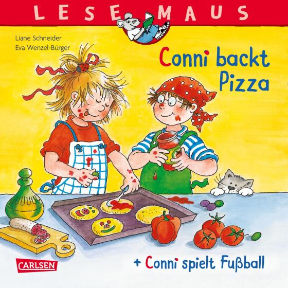 Cover-Bild LESEMAUS 204: "Conni backt Pizza" + "Conni spielt Fußball" Conni Doppelband