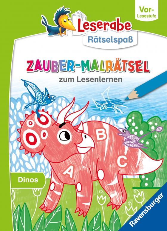 Cover-Bild Leserabe Rätselspaß Zauber-Malrätsel zum Lesenlernen: Dinos (Vor-Lesestufe)