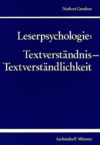 Cover-Bild Leserpsychologie: Textverständnis - Textverständlichkeit