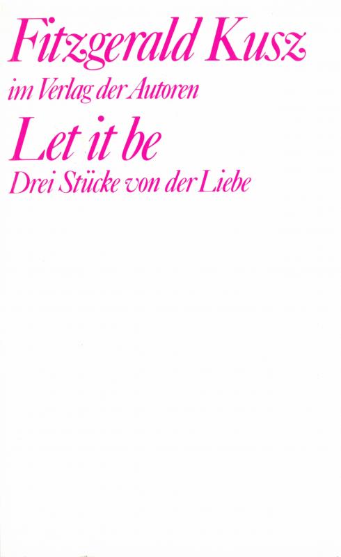 Cover-Bild Let it be