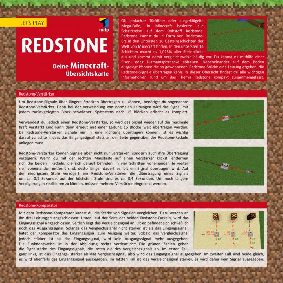 Cover-Bild Let´s Play MINECRAFT: Redstone. Übersichtskarte