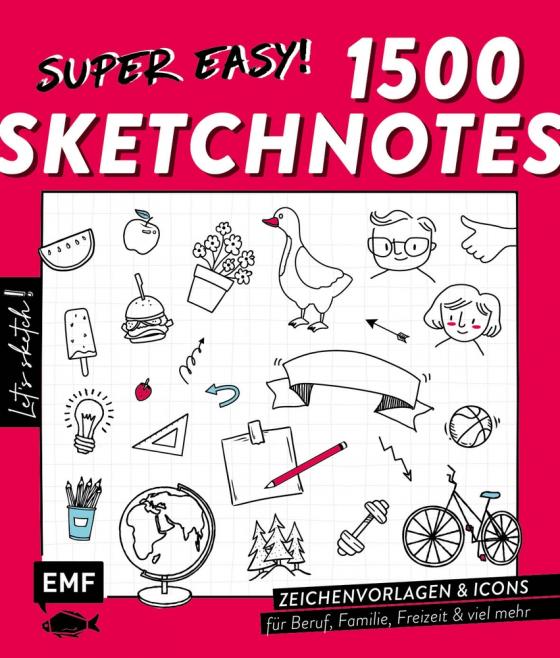 Cover-Bild Let's sketch! Super easy! 1500 Sketchnotes