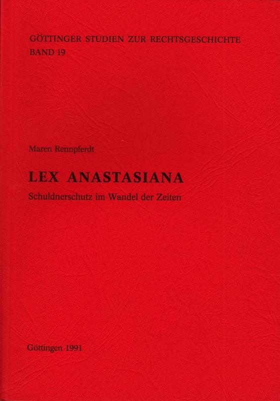 Cover-Bild Lex Anastasiana