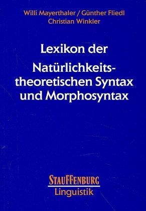 Cover-Bild Lexikon der Natürlichkeitstheoretischen Syntax und Morphosyntax