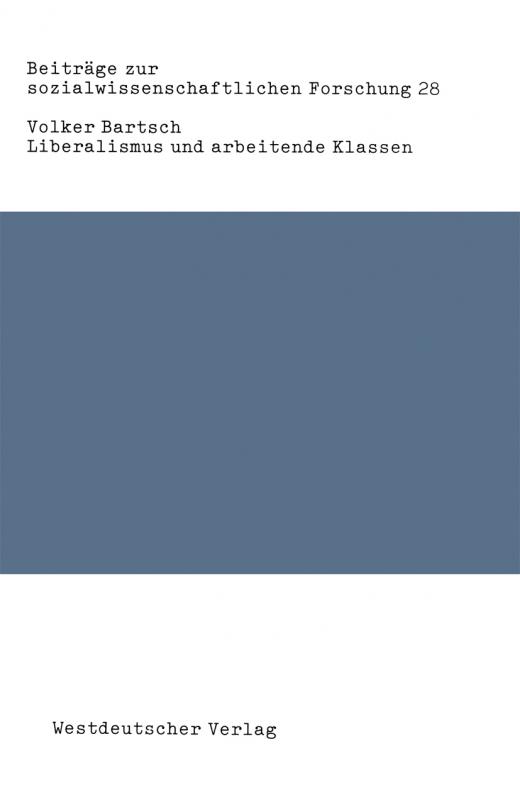 Cover-Bild Liberalismus und arbeitende Klassen