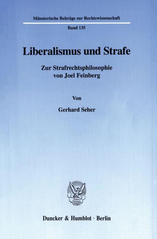 Cover-Bild Liberalismus und Strafe.