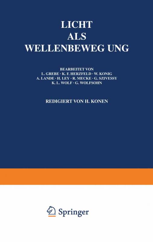 Cover-Bild Licht Als Wellenbewegung