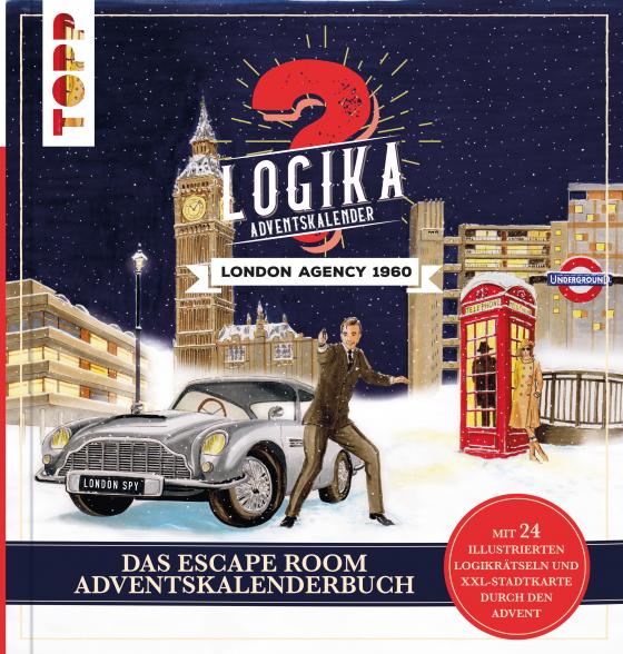 Cover-Bild Logika Adventskalenderbuch – London Agency 1960: Mit 24 illustrierten Logikrätseln durch den Advent