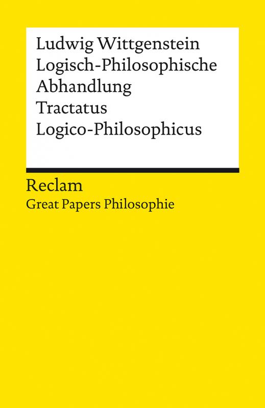 Cover-Bild Logisch-Philosophische Abhandlung. Tractatus Logico-Philosophicus. [Great Papers Philosopie]