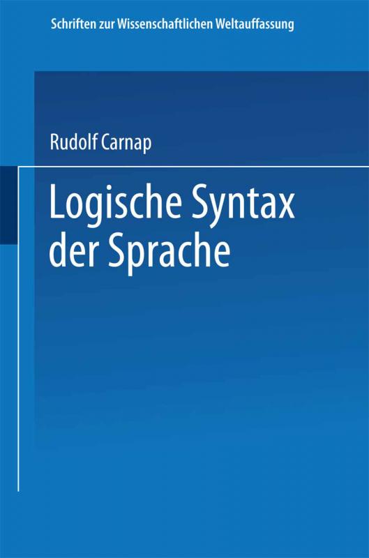 Cover-Bild Logische Syntax der Sprache