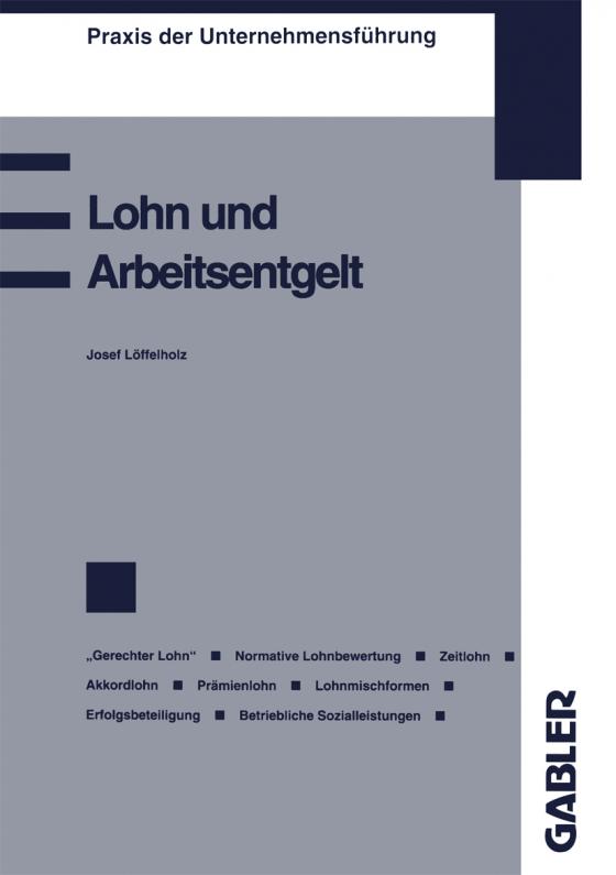 Cover-Bild Lohn und Arbeitsentgelt