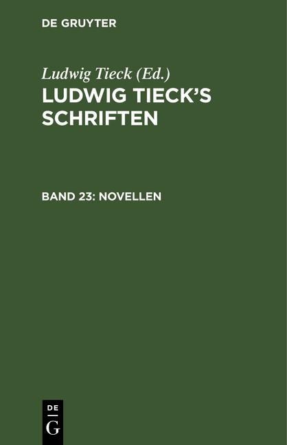 Cover-Bild Ludwig Tieck’s Schriften / Novellen