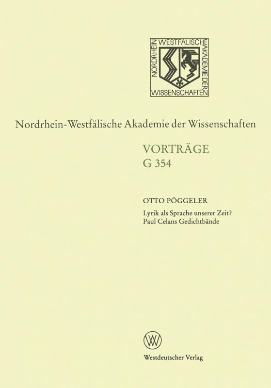 Cover-Bild Lyrik als Sprache unserer Zeit? Paul Celans Gedichtbände