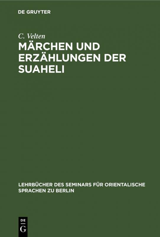 Cover-Bild Märchen und Erzählungen der Suaheli