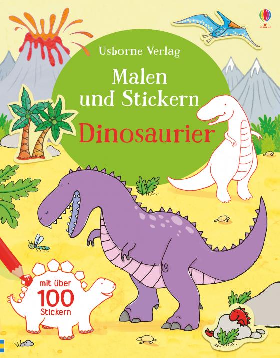 Cover-Bild Malen und Stickern: Dinosaurier