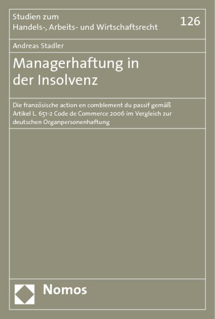 Cover-Bild Managerhaftung in der Insolvenz