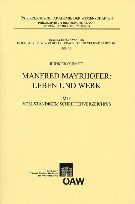 Cover-Bild Manfred Mayrhofer: Leben und Werk