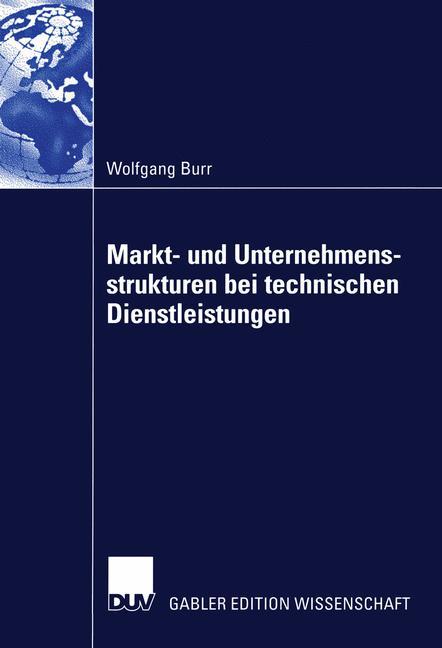 Cover-Bild Markt- und Unternehmensstrukturen bei technischen Dienstleistungen