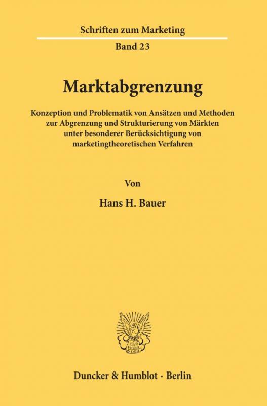 Cover-Bild Marktabgrenzung.