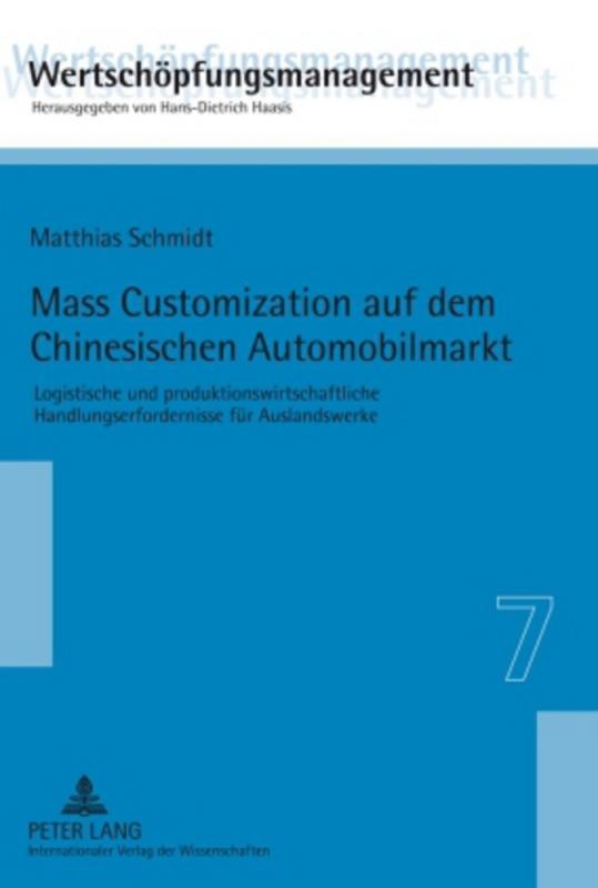 Cover-Bild Mass Customization auf dem Chinesischen Automobilmarkt