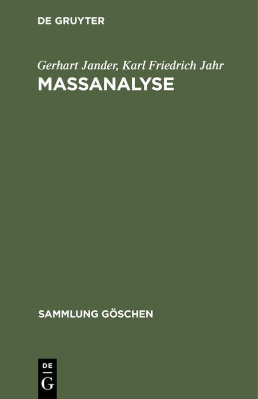 Cover-Bild Massanalyse