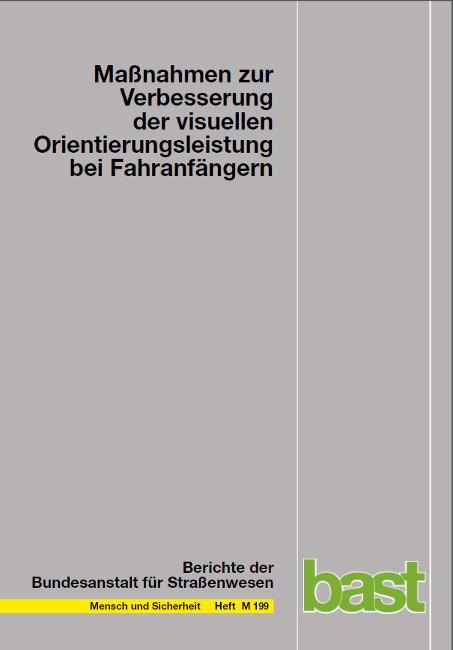 Cover-Bild Maßnahmen zur Verbesserung der visuellen Orientierungsleistung bei Fahranfängern